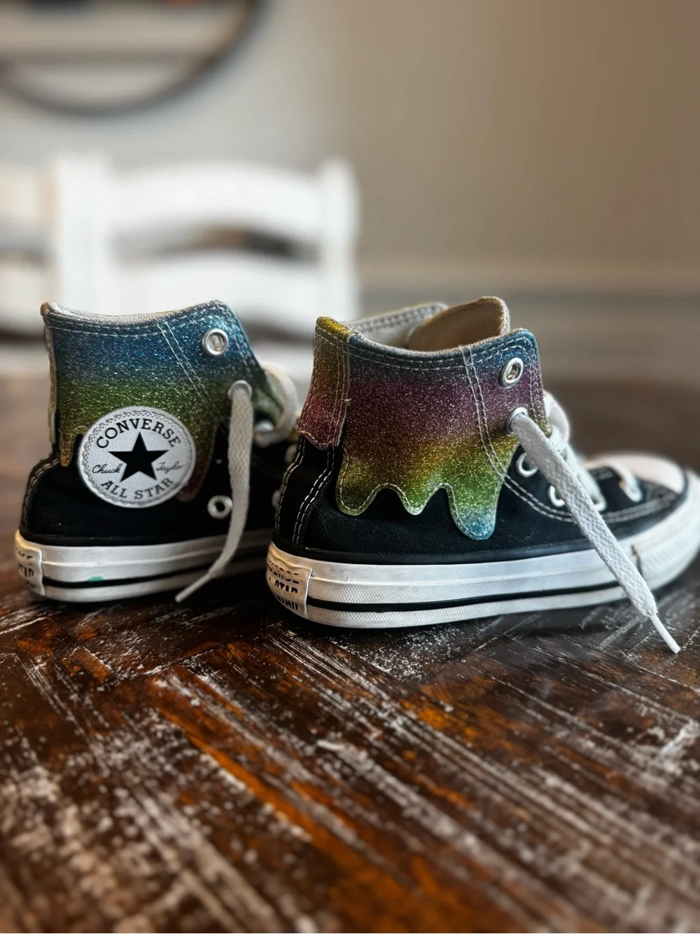 Converse Kids Rainbow Drip Chuck Taylor High-Tops - Youth Size 11